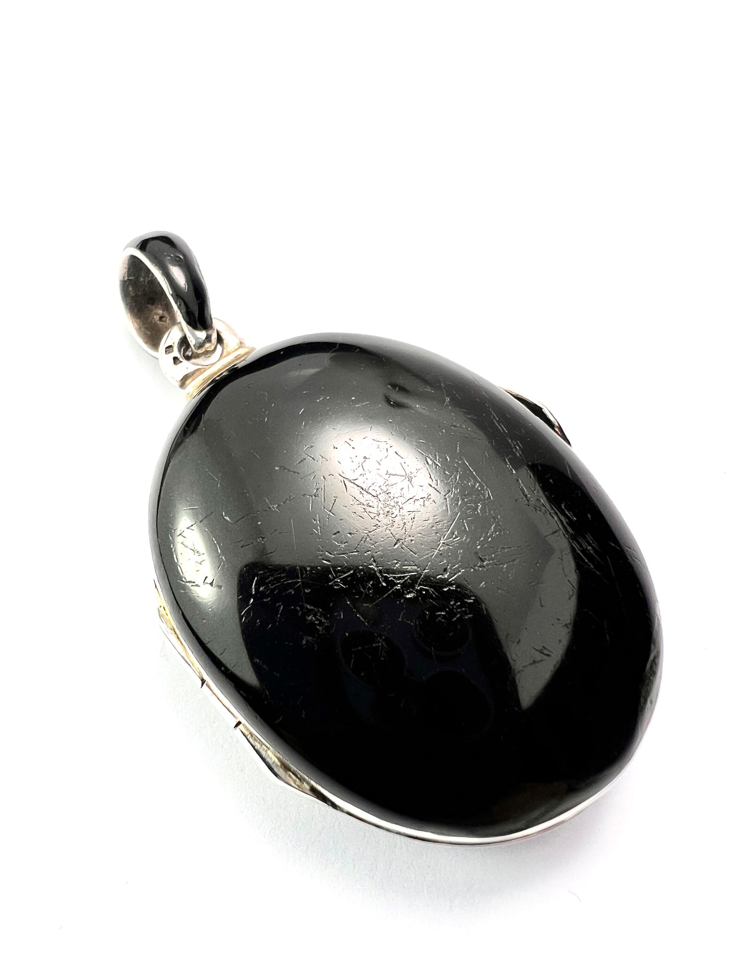 Victorian Large Enamelled Silver AEI Eternal Love Locket