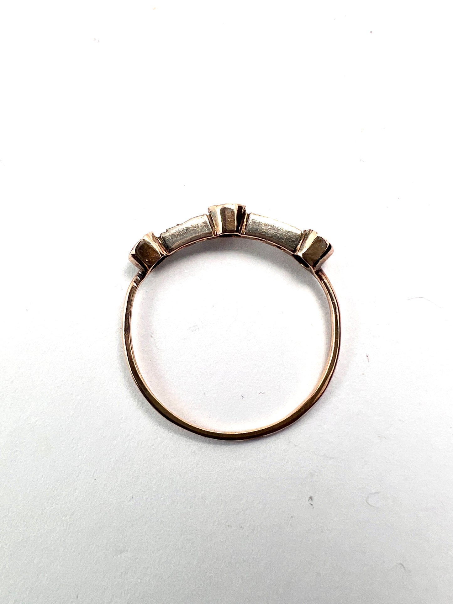 Edwardian Ruby and Diamond 14CT Gold and Silver Ring