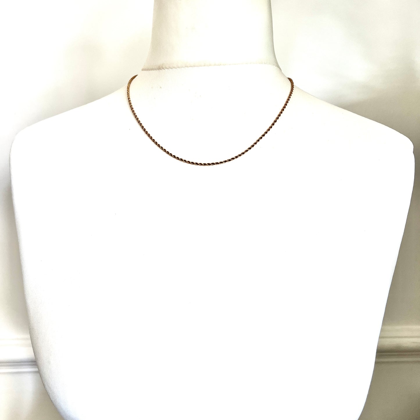 Solid 9CT Gold Rope Chain Necklace