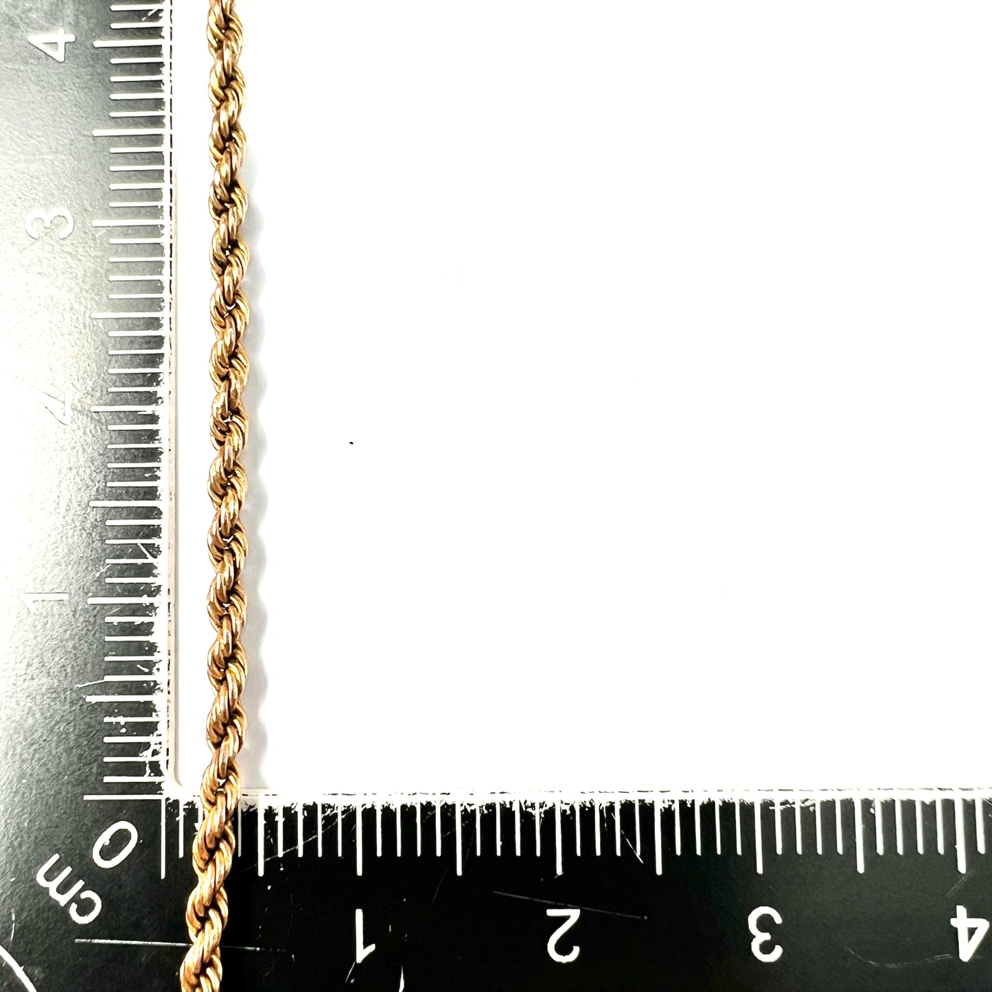 Solid 9CT Gold Rope Chain Necklace