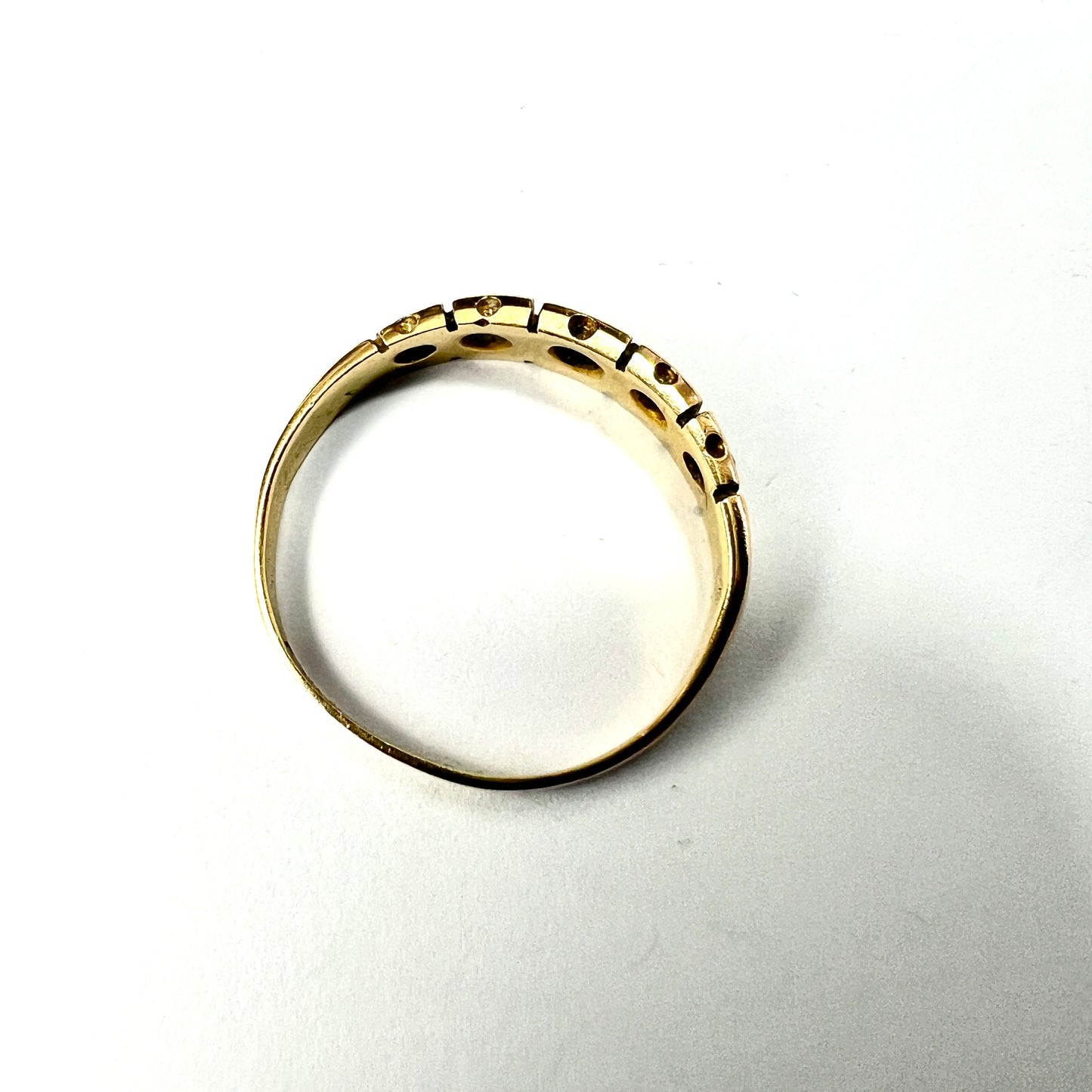 Victorian 18CT Gold Ruby and Diamond Stacking Ring