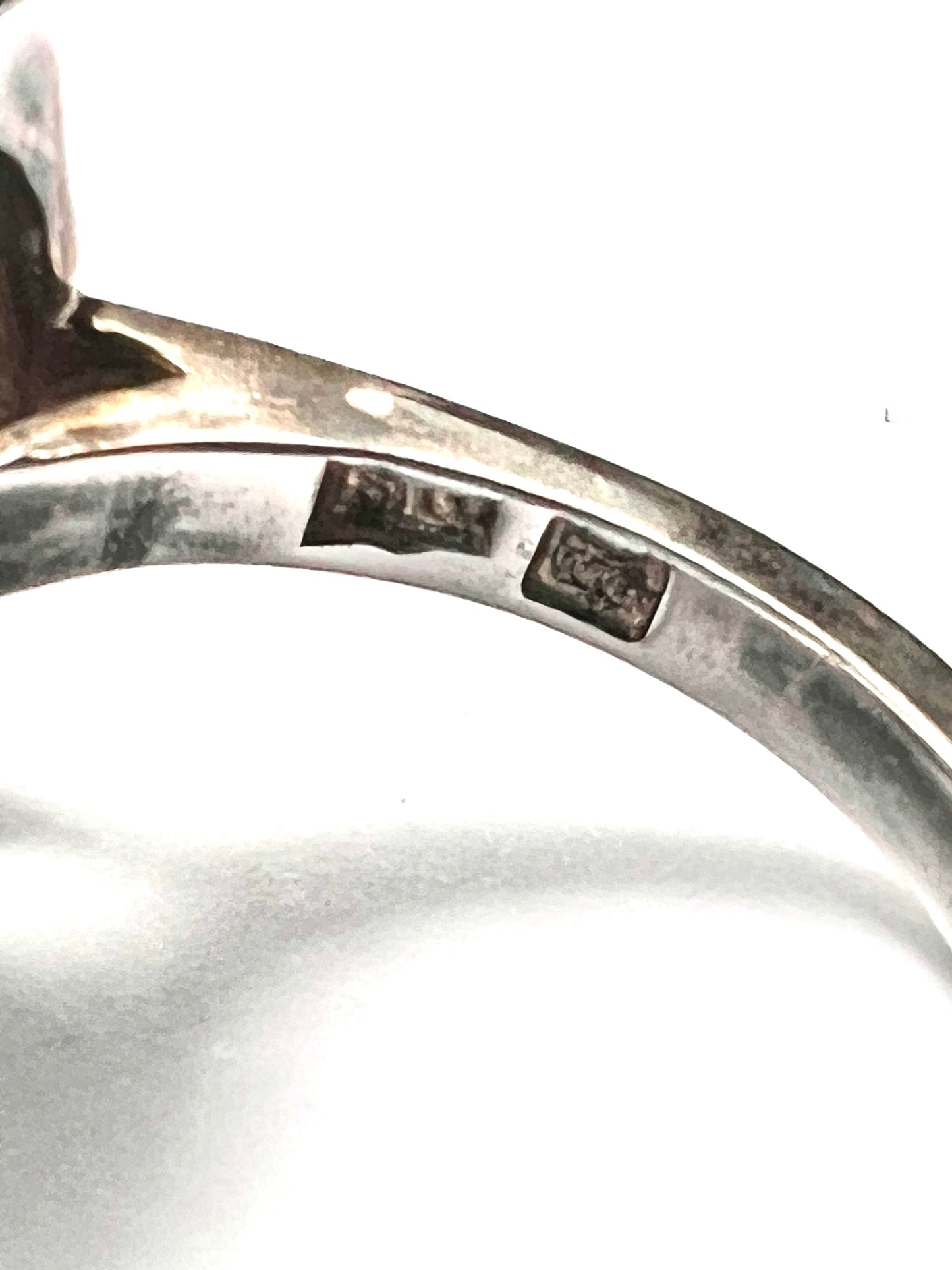 Vintage Tiger's Eye Bullet Cabochon Modernist Silver Ring