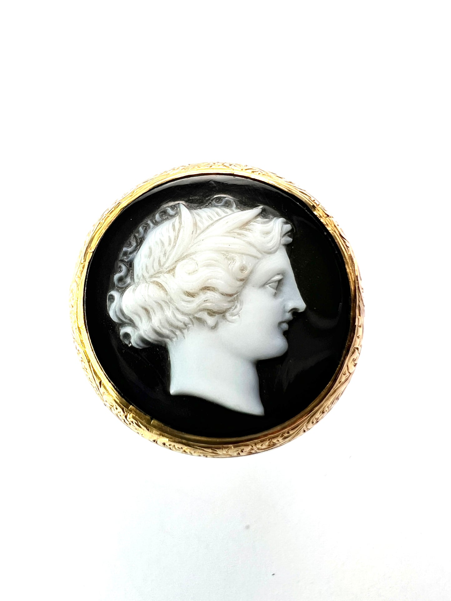 Georgian Gold Carved Hardstone Cameo Ring