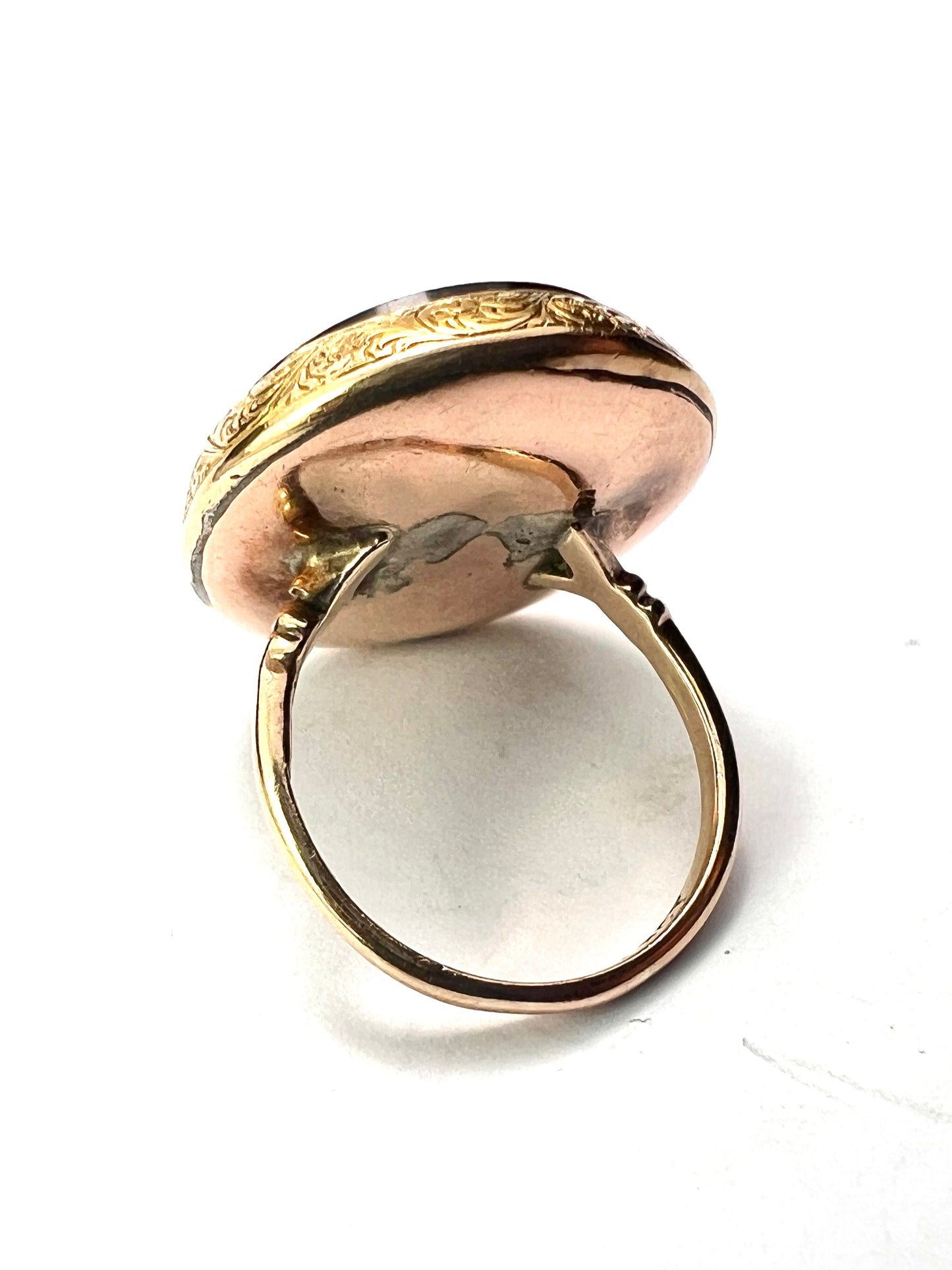 Georgian Gold Carved Hardstone Cameo Ring