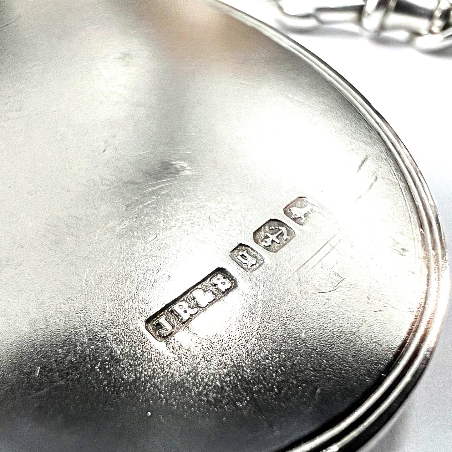 Huge Antique Silver Crane and Blossom Locket Book Chain Necklace