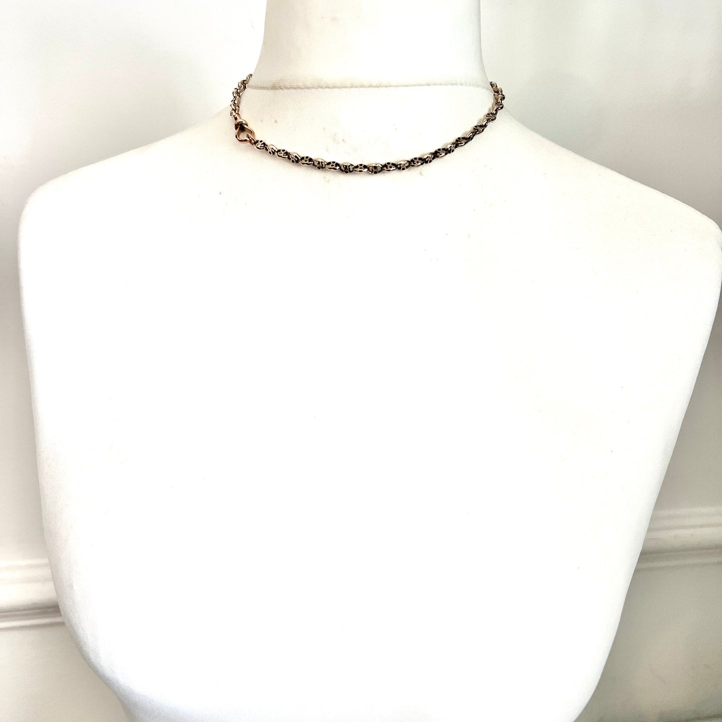 Victorian Solid 9CT Gold Fancy Chain with Albert Clip
