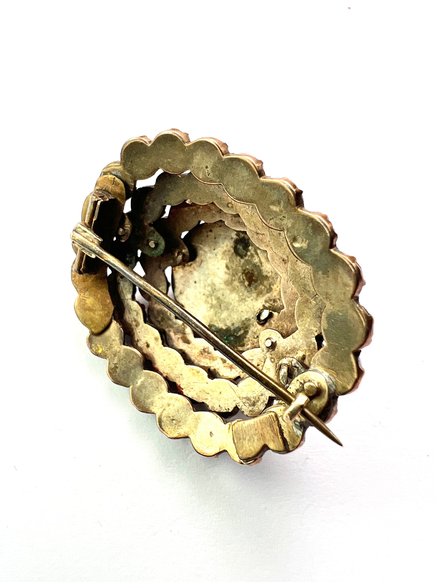 Large Victorian Garnet Cluster Brooch