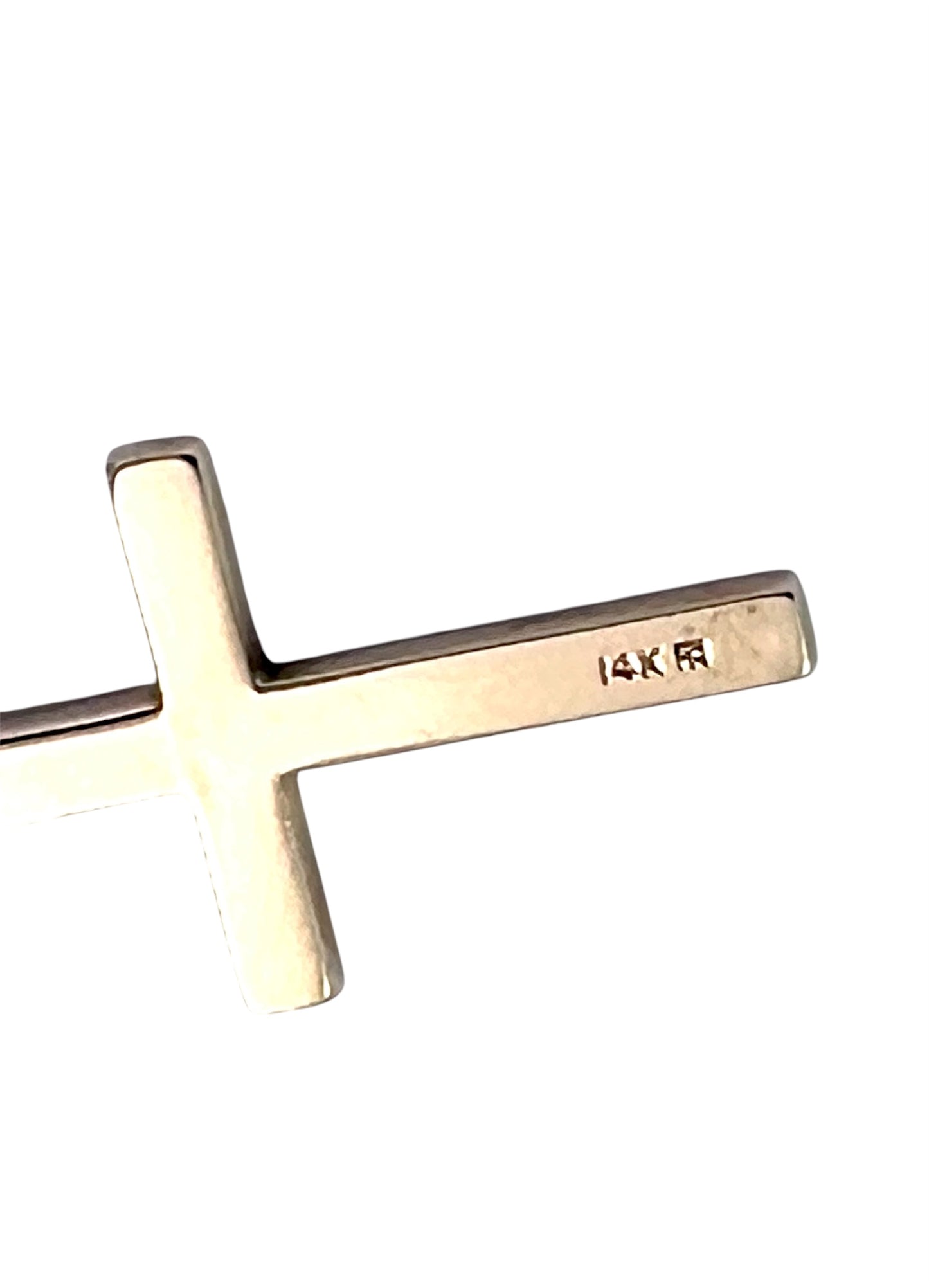 Vintage 14CT Gold Cross Pendant Necklace