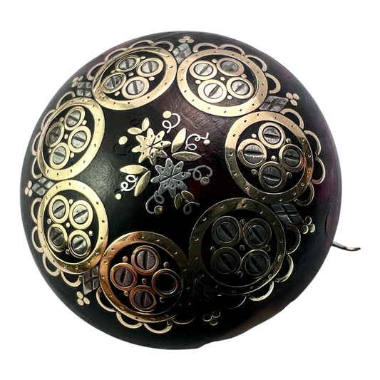 Victorian Gold and Silver Inlay Pique Brooch