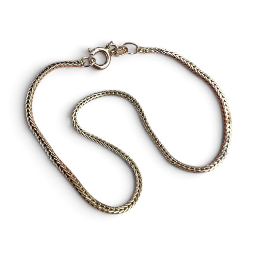 Vintage 14CT Gold Foxtail Dragon Bone Chain Bracelet