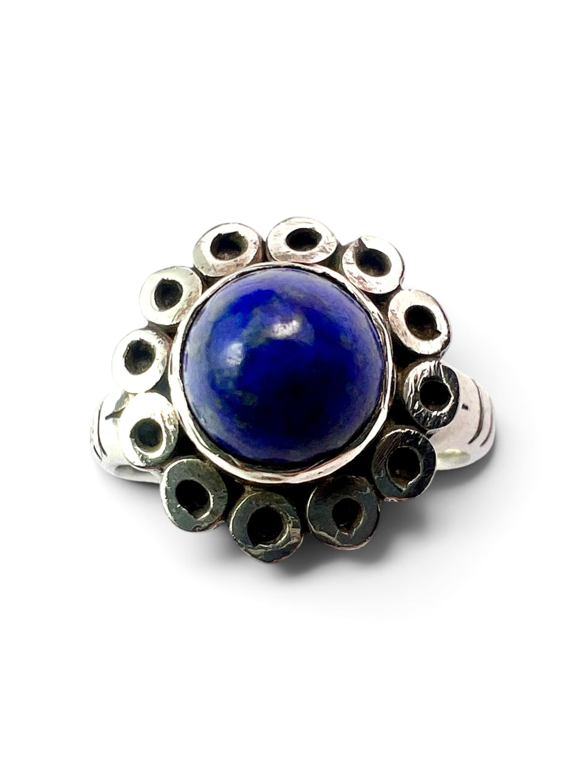 Vintage Lapis Lazuli Egyptian Silver Ring