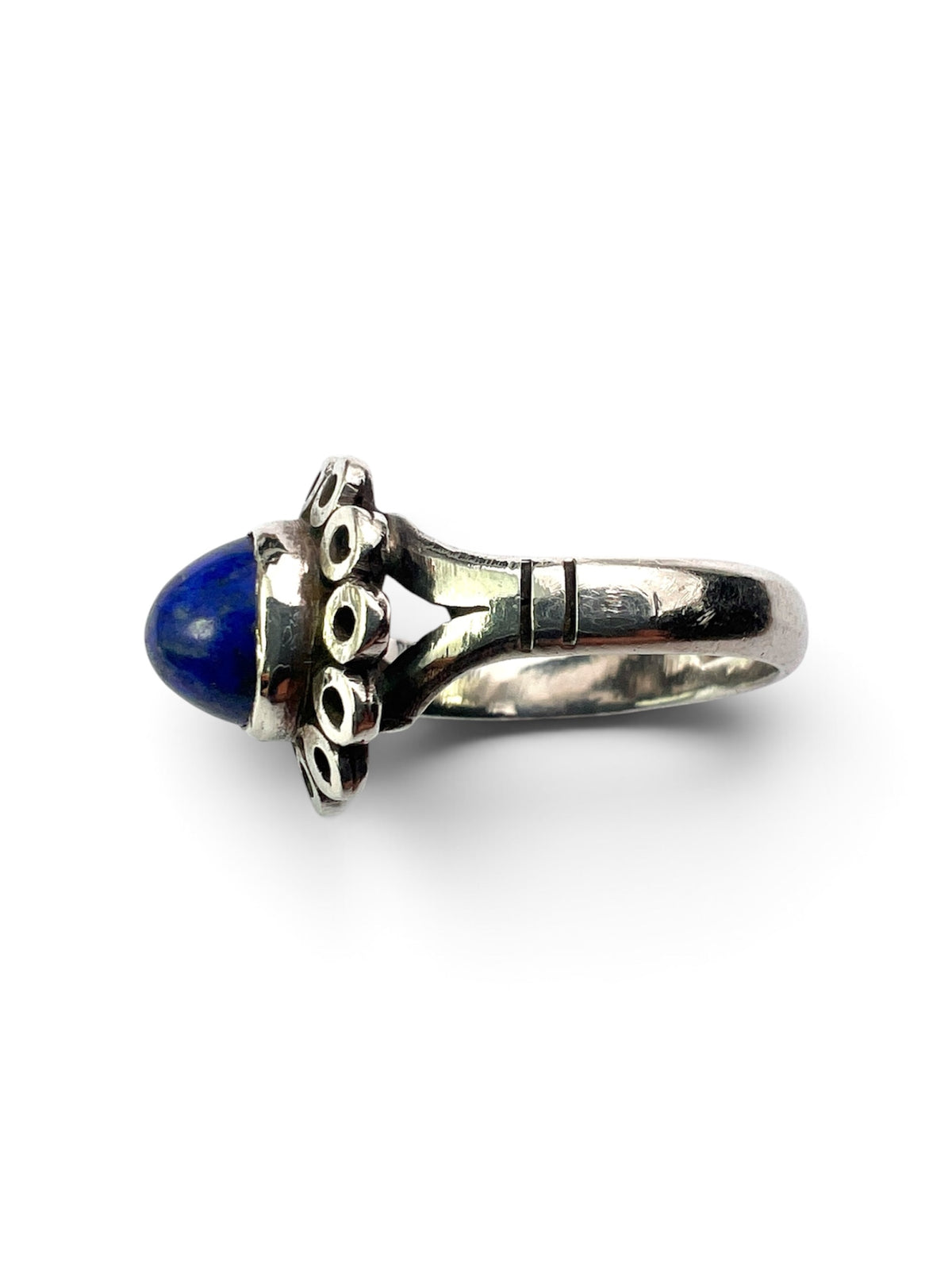 Vintage Lapis Lazuli Egyptian Silver Ring