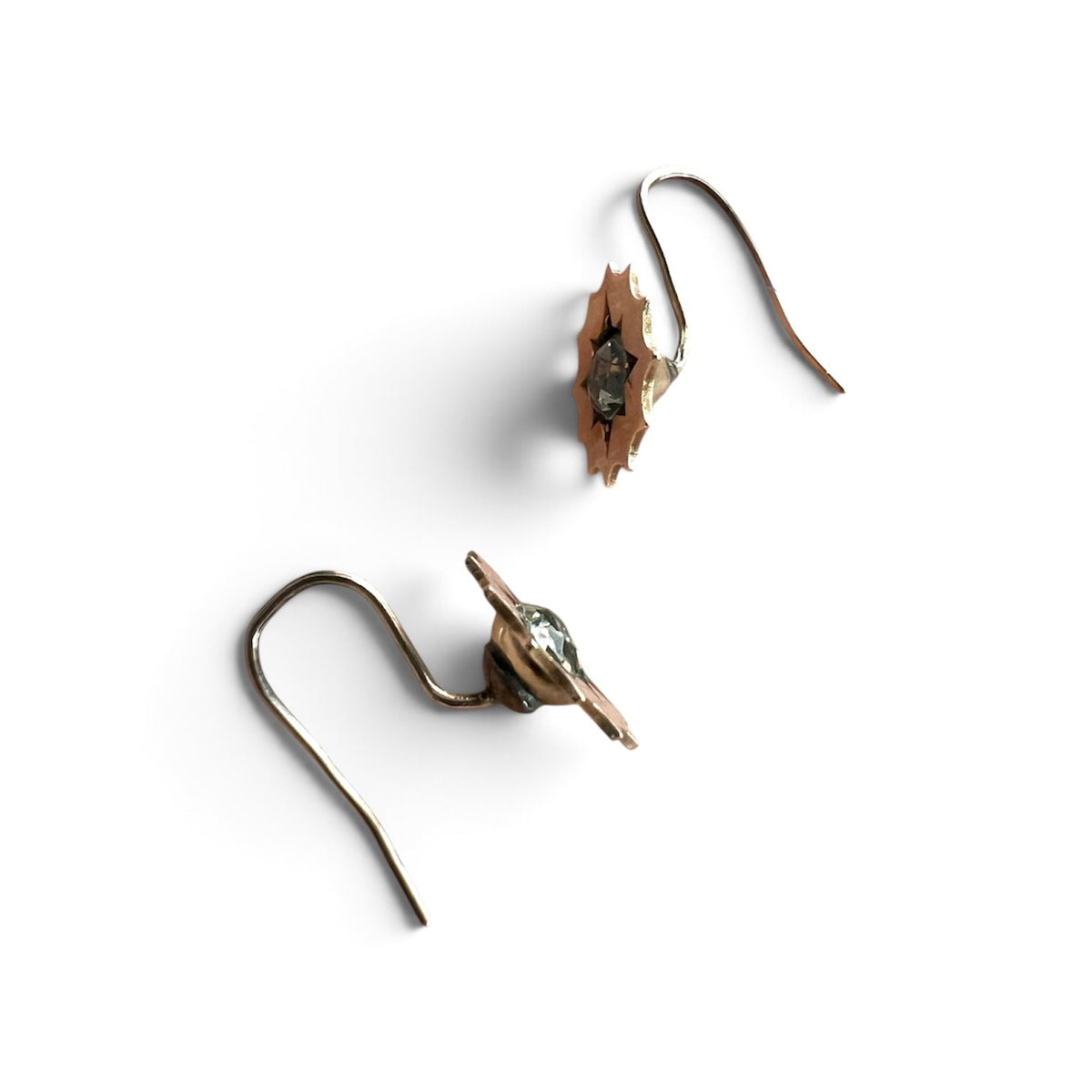 Victorian Gold Star Paste Diamond Earrings