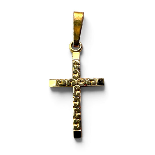 Small Vintage Rolled Gold Crucifix Cross Pendant