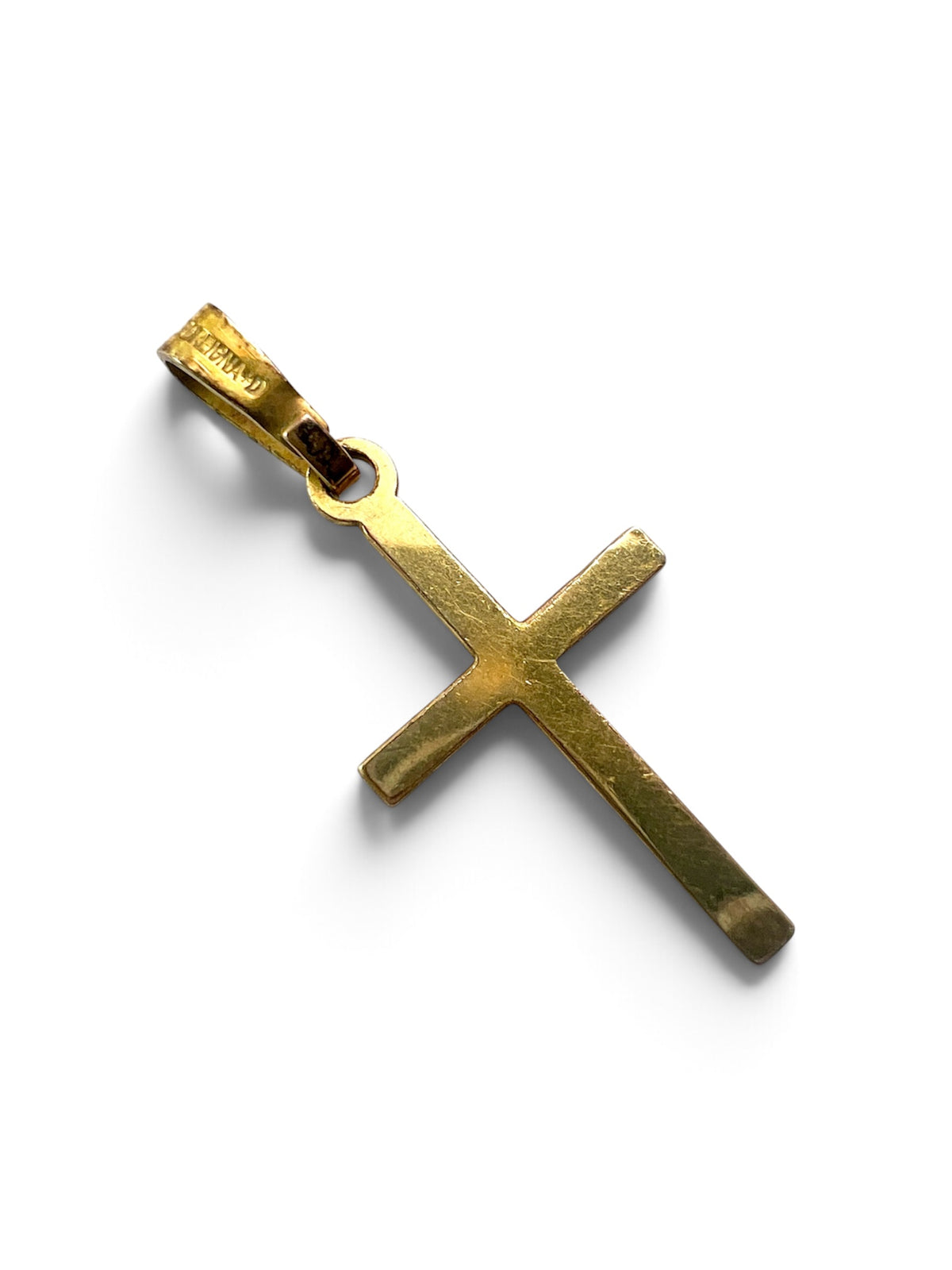 Small Vintage Rolled Gold Crucifix Cross Pendant