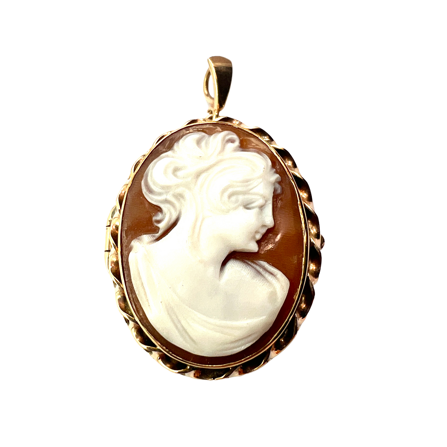 Vintage 9CT Gold Cameo Locket Pendant