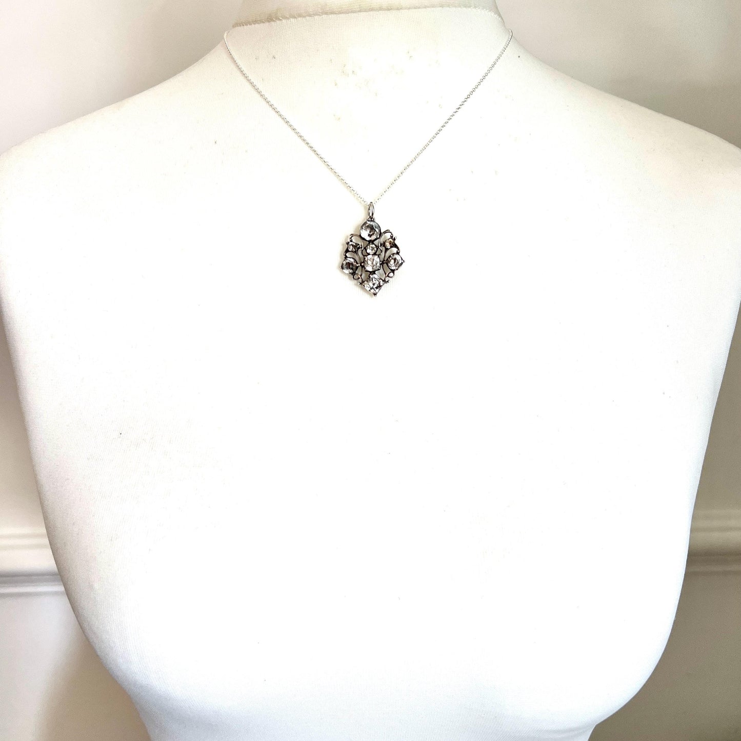 Georgian Silver Rock Crystal Pendant Conversion