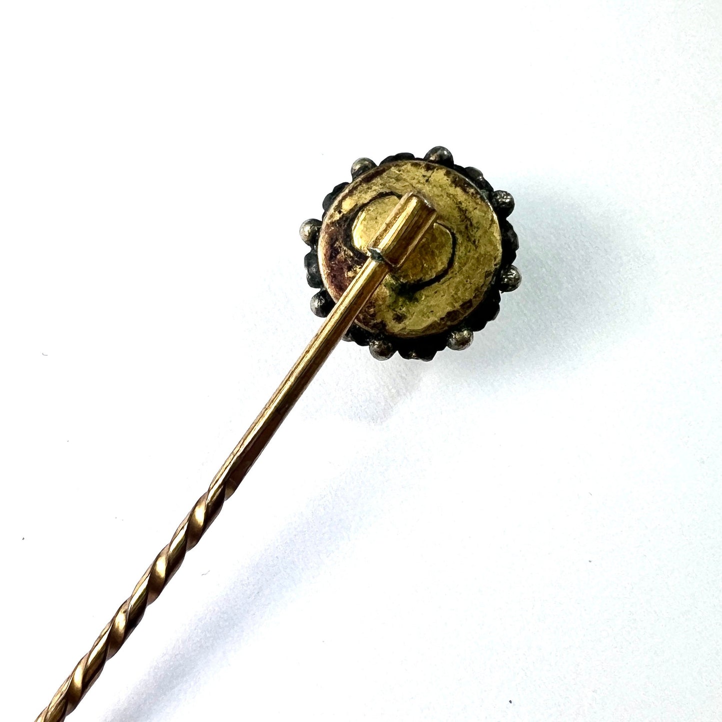 Victorian Saphiret and Foiled Paste Stick Pin