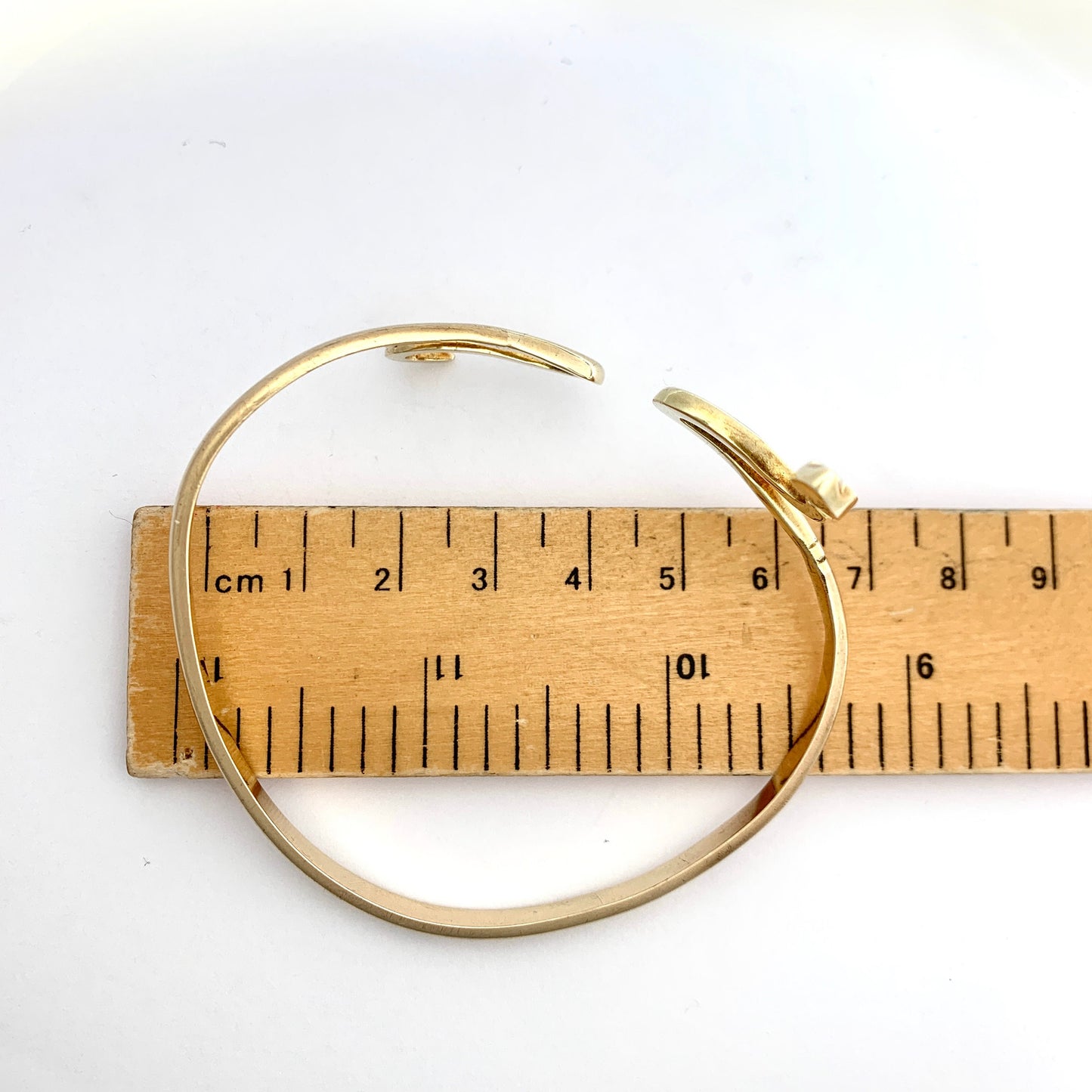 Vintage Diamond-set Solid Gold Snake Slave Bangle