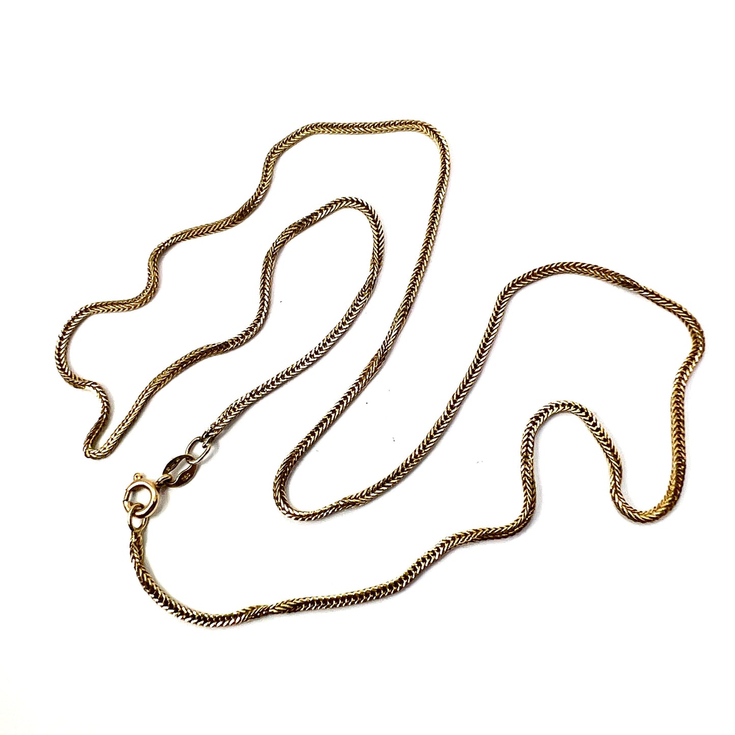 Vintage 18CT Gold Dragon Bone Chain Necklace