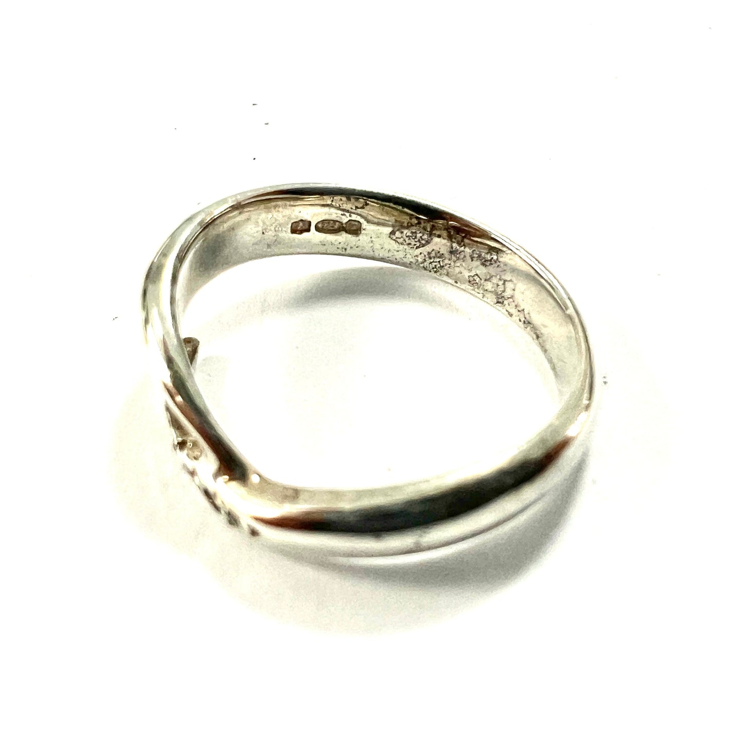 Vintage Five Stone Diamond and Sterling Silver Ring