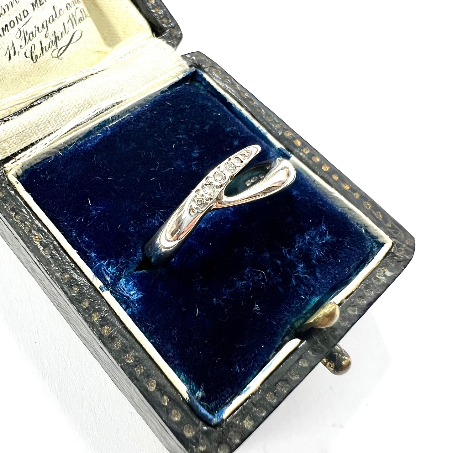 Vintage Five Stone Diamond and Sterling Silver Ring