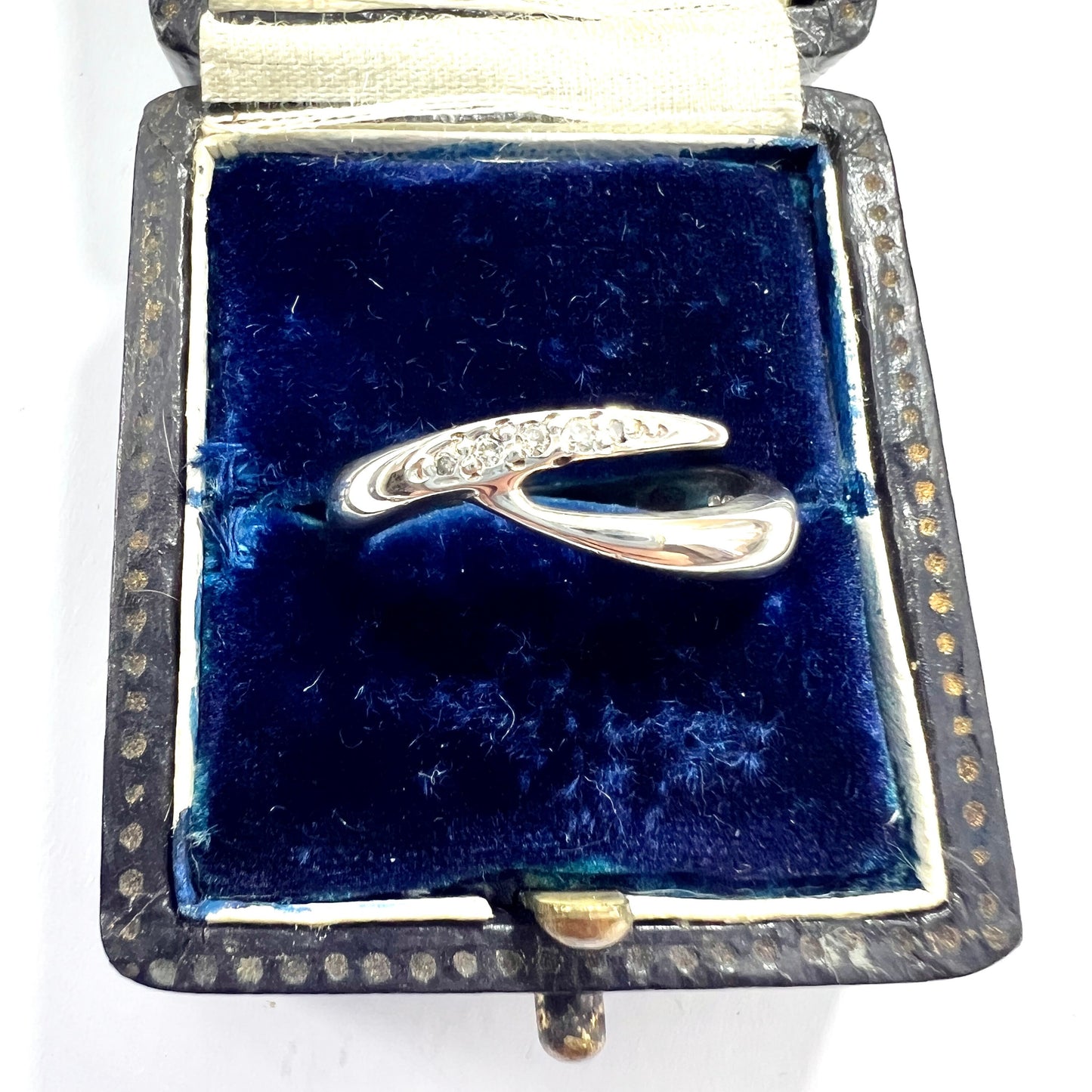Vintage Five Stone Diamond and Sterling Silver Ring