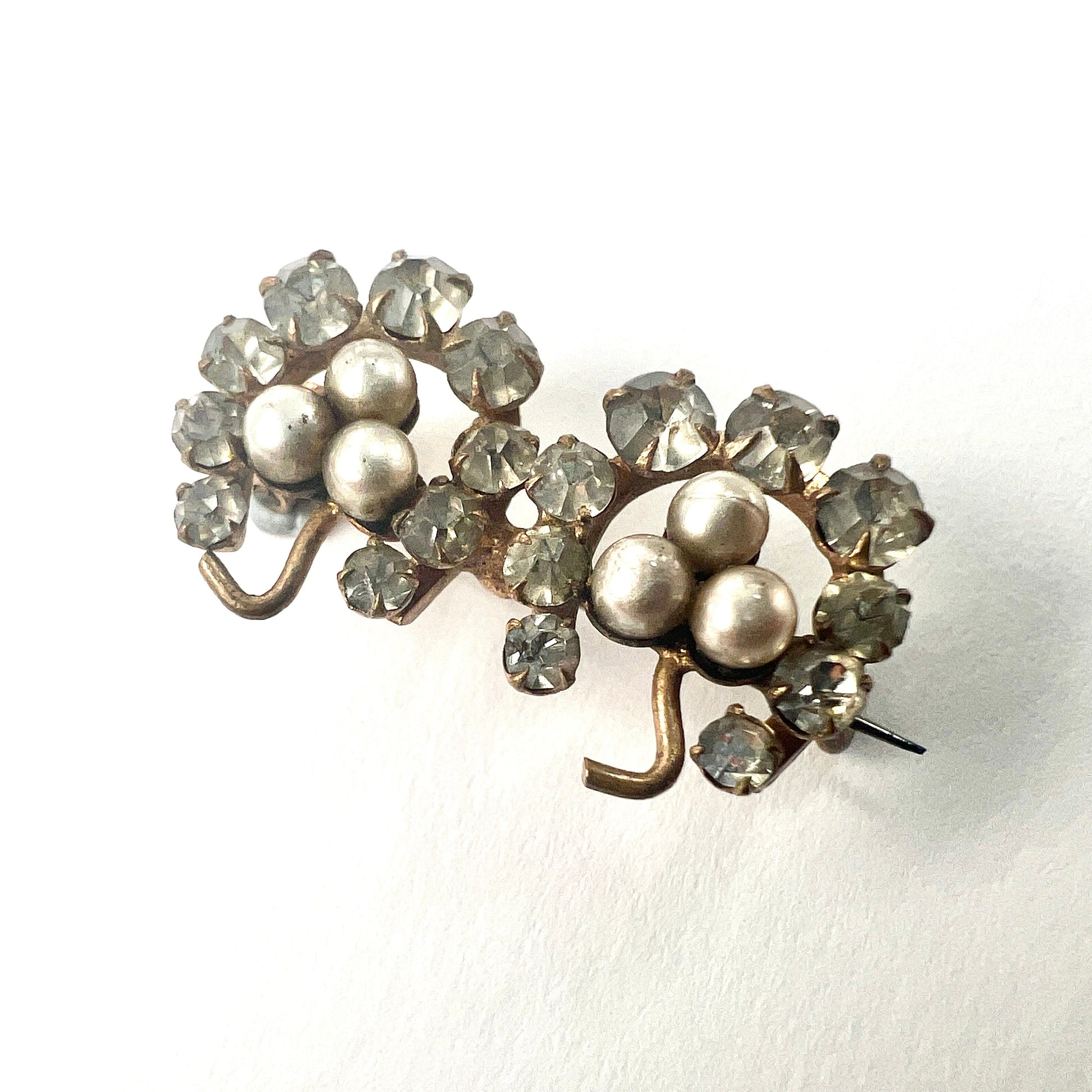 Antique Victorian Paste Double Lucky Horseshoe Brooch