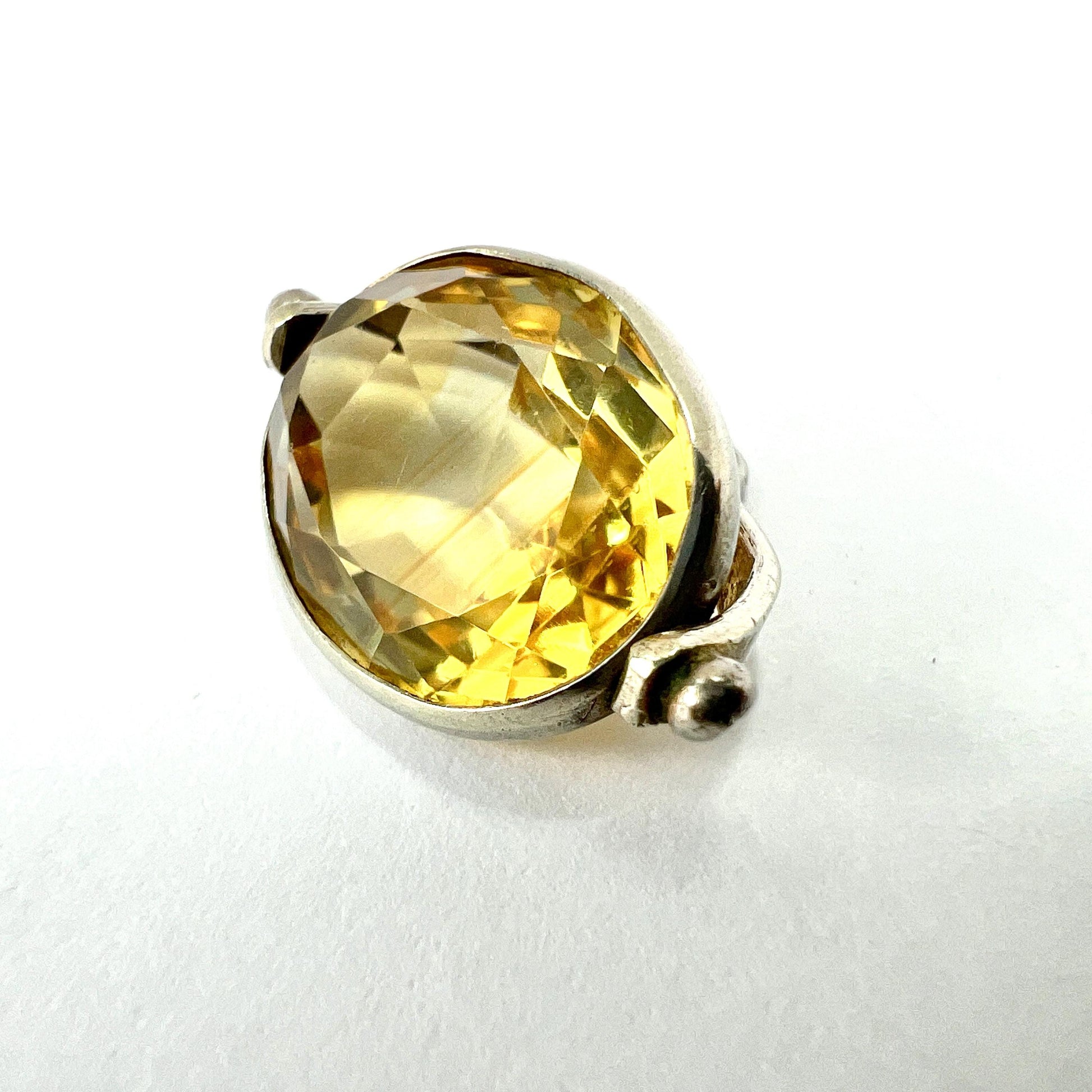 Small Antique Victorian Citrine Spinning Pendant Watch Fob Charm